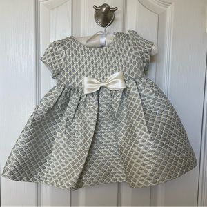 Elegant Cream and Gold Kids Formal Dress